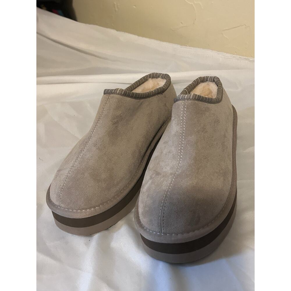 Pawz Size 9 Hazel Tan Platform Slip On Clogs Slippers